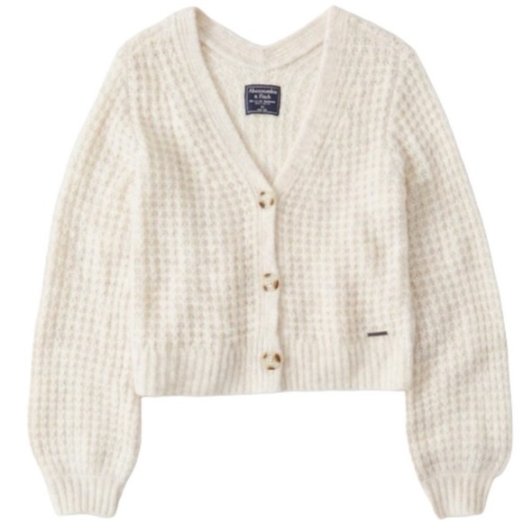 Abercrombie and Fitch Waffle Knit Cardigan - Picture 1 of 5
